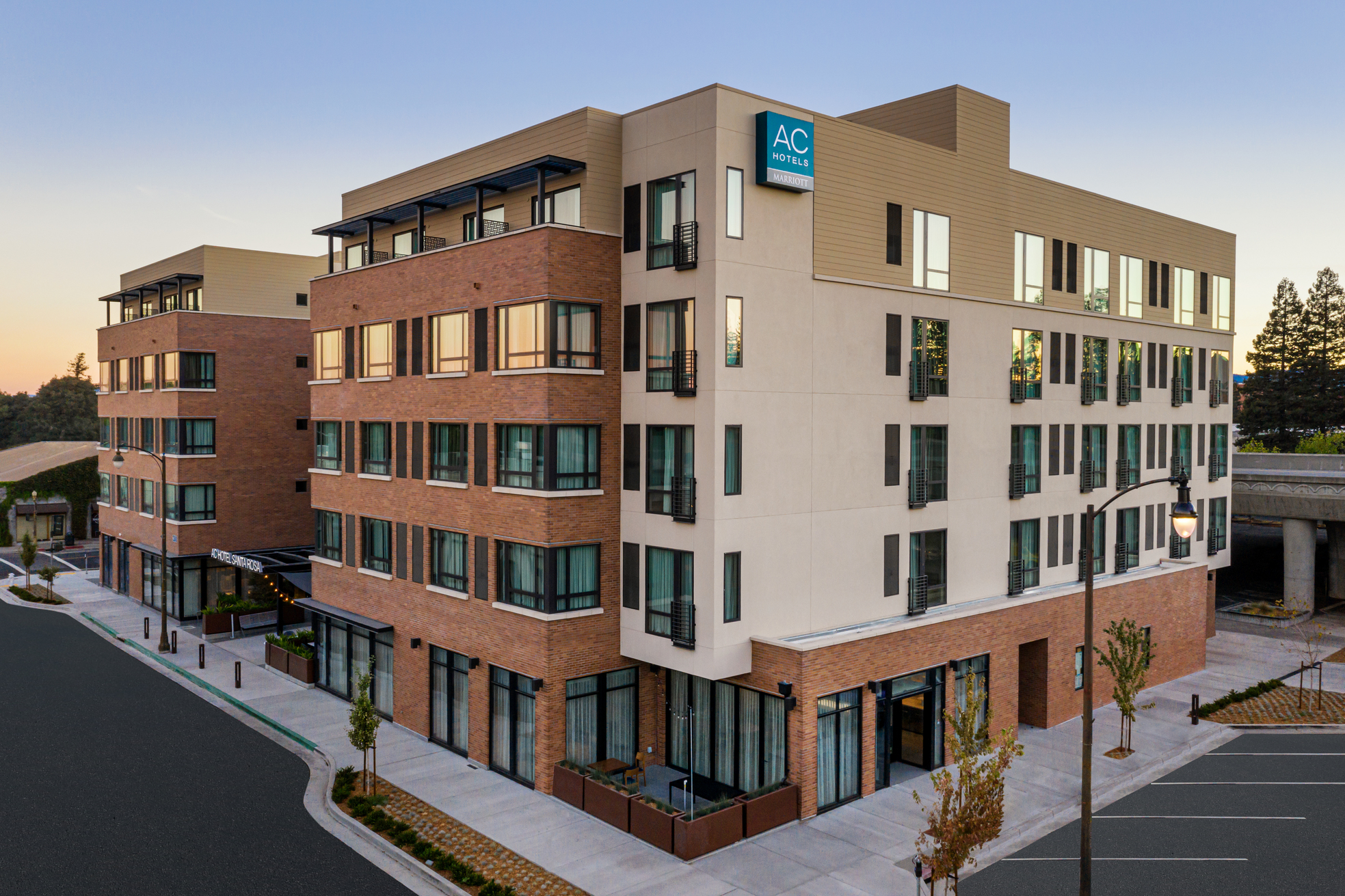 AC Hotel by Marriott Drone Exterior View